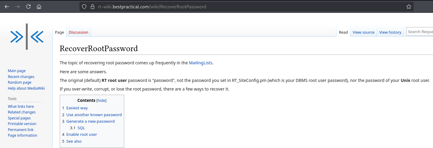 Default credentials working
